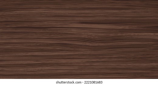 Uniform walnut wooden texture with horizontal veins. Vector wood background. Lining boards wall. Dried planks