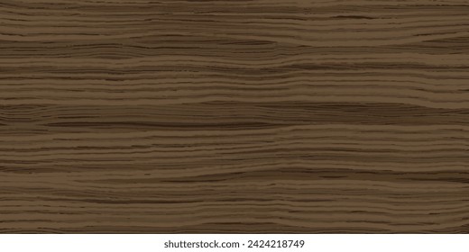 Uniform walnut wooden texture with horizontal veins. Vector wood background. Lining boards wall. Dried planks. Wood swatch