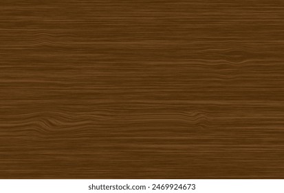 Uniform walnut wooden texture with horizontal veins. Vector wood background. Lining boards wall. Dried planks