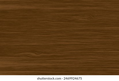 Uniform walnut wooden texture with horizontal veins. Vector wood background. Lining boards wall. Dried planks