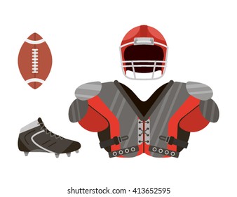 Uniforms for college football athlete. Flat icon isolate on a white background. Sportswear . Vector