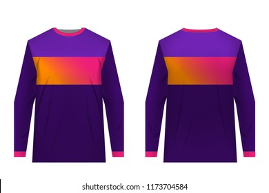 Uniforms for competitions, team games, corporate style, advertising campaigns. Jersey for motocross, mountain biking, enduro. Modern design templates.