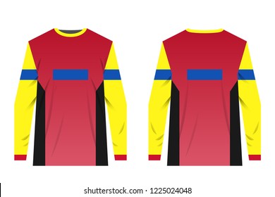 Uniforms for competitions, team games, corporate style, advertising campaigns. Jersey for motocross, mountain biking, enduro. Modern design templates.
