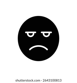 Unimpressed Face with Pursed Lips Emotion Icon