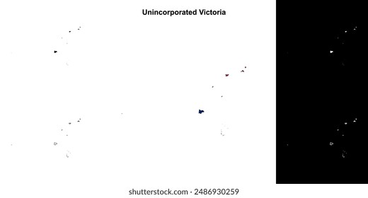 Unincorporated Victoria (Victoria) outline map set