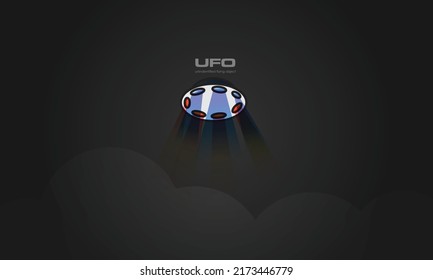 Unindentified Flyng object vector, Ufo illustration