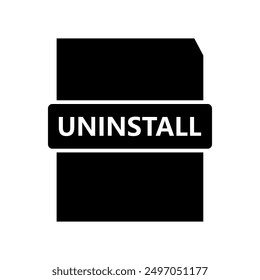 Icono de desinstalación ilustrado en el fondo