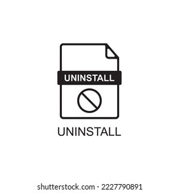 uninstall icon , remove icon vector