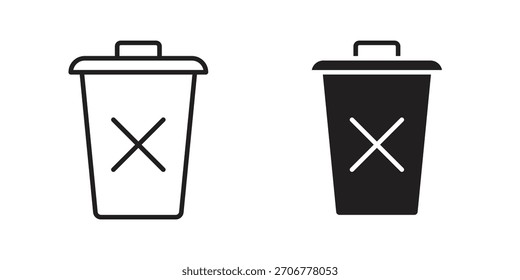 Uninstall icon vector glyph flat and trendy stroke line pack