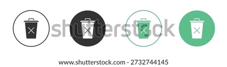 Uninstall icons concept set. Glyph Vector Illustrations