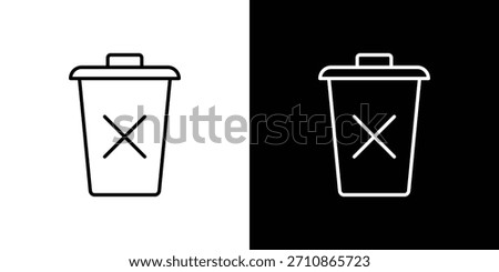 Uninstall icons. line drawing vector icons