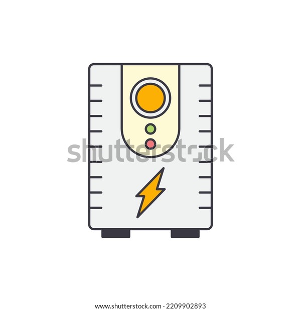 Uninterruptible Power Supply Icon Color Isolated Stock Vector Royalty Free 2209902893 3852