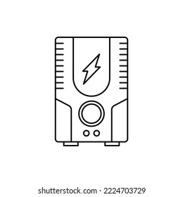 Uninterruptible Power Supply icon in line style icon, isolated on white background