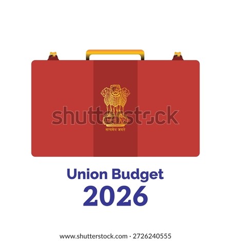 Union budget of India 2026, vector illustration.
