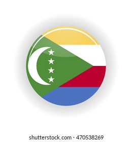 Union of the Comoros icon circle isolated on white background. Moroni icon vector illustration