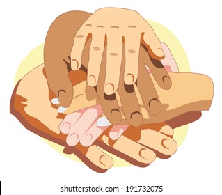 Union concept - United hands 