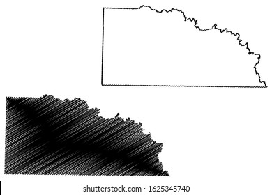 Union County, Arkansas (U.S. county, United States of America,USA, U.S., US) map vector illustration, scribble sketch Union map