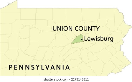 1,730 Pennsylvania counties map Images, Stock Photos & Vectors ...