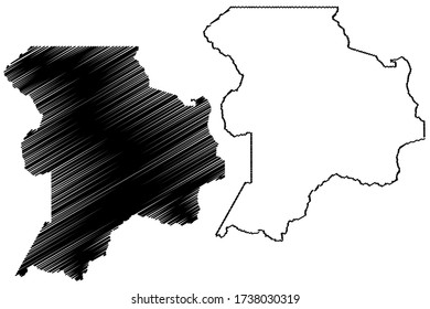 Union County, Georgia (U.S. county, United States of America, USA, U.S., US) map vector illustration, scribble sketch Union map