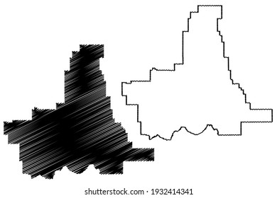 Union County, Oregon State (U.S. county, United States of America) map vector illustration, scribble sketch Union map