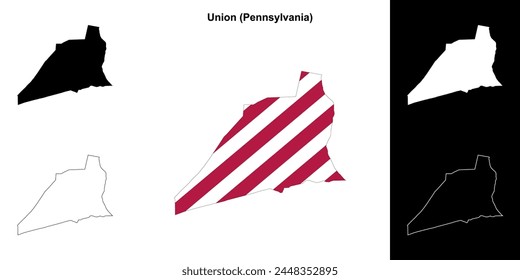 Union County (Pennsylvania) outline map set