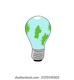 union of earth and light. concept imagination