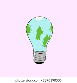 union of earth and light. concept imagination