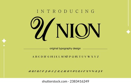Union Future luxury alphabet font. Typography urban style fonts for fashion, retail, feminine, beauty care, jewelry logo design