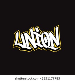 union graffiti vector tagging letter word text street art