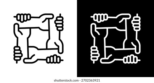 Ilustração do vetor de estilo de linha do ícone de união