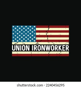 Union Ironworker American Flag Ironworker