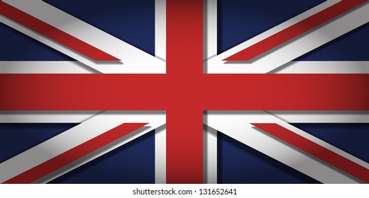 The Union Jack with 3D depth and vignetting