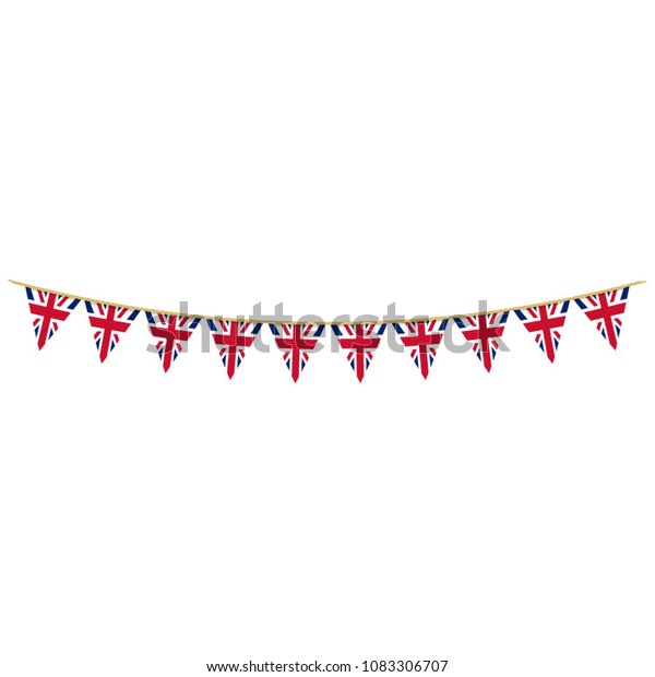 Union Jack Bunting Stock Vector Royalty Free 1083306707