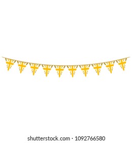 Union Jack Bunting - Gold