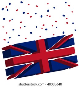 union jack concept, abstract vector art illustration