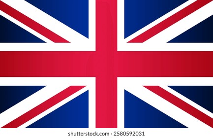 Union Jack. Flag of Great Britain. National Flag of the United Kingdom of Great Britain and Northern Ireland. Vector Element