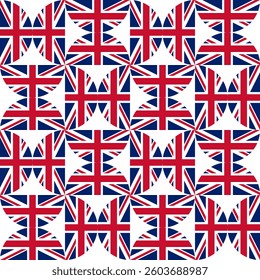 union jack flag pattern. geometric background of decoration. vector illustration