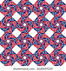 union jack flag pattern. geometric background for decoration. vector illustration
