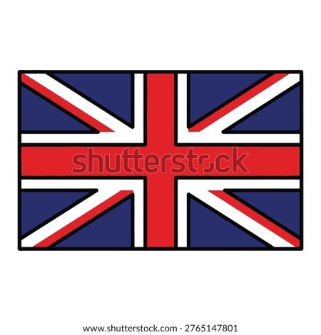 Union Jack flag of the United Kingdom, a symbol of British heritage and national pride.