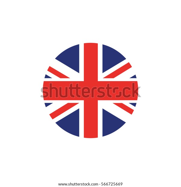 Download Union Jack Round Logo Stock Vector (Royalty Free) 566725669