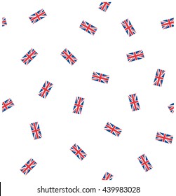 Union Jack seamless pattern.
Small flags in a random pattern.