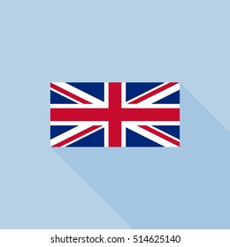 union jack or united kingdom flag, flat design vector with official proportion