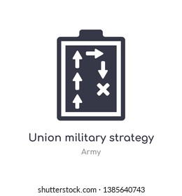 union military strategy icon. isolated union military strategy icon vector illustration from army collection. editable sing symbol can be use for web site and mobile app