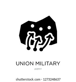 union military strategy icon vector on white background, union military strategy trendy filled icons from Army collection, union military strategy simple element illustration