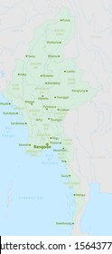 Union of Myanmar or Burma map with river
The Myanmar or Burma is a member of Asean Economic Community (AEC)