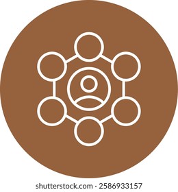 Union Organizer Outline Circle Style Icon Design