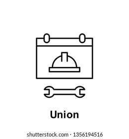 union outline icon. Element of labor day illustration icon. Signs and symbols can be used for web, logo, mobile app, UI, UX