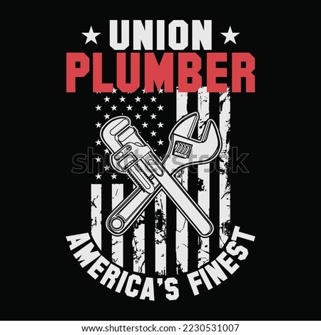 Union Plumber America’s Finest USA Flag
