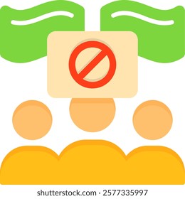 Union Rally Flat Style Icon Design