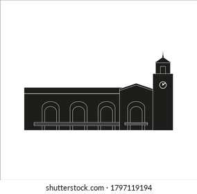 Union Station Los Angeles in the United States. illustration for web and mobile design.